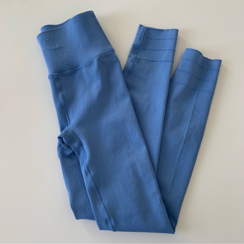 Fabletics Sculptknit custom length Blue High-Waisted Leggings - Picture 2 of 6